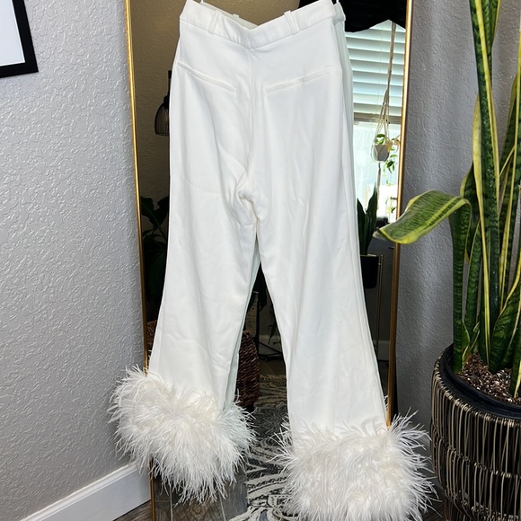 HOUSE OF CB 'Fae' Ivory Hem Trousers NWOT - Picture 14 of 15
